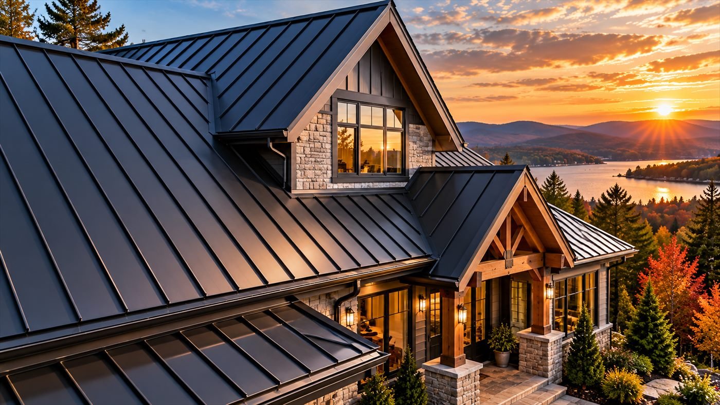 Illustrative photograph of a New England house. Not a Summit Ridge customer project. People in the photograph are not identified as employees of a real company.